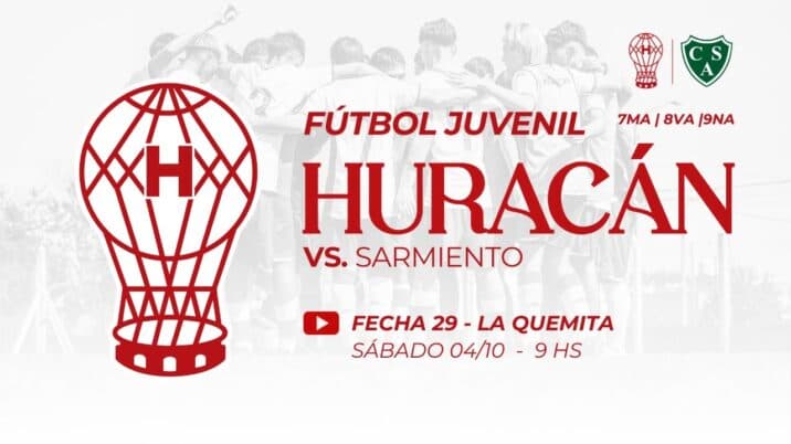 Juveniles: Huracán vs Sarmiento de Junín