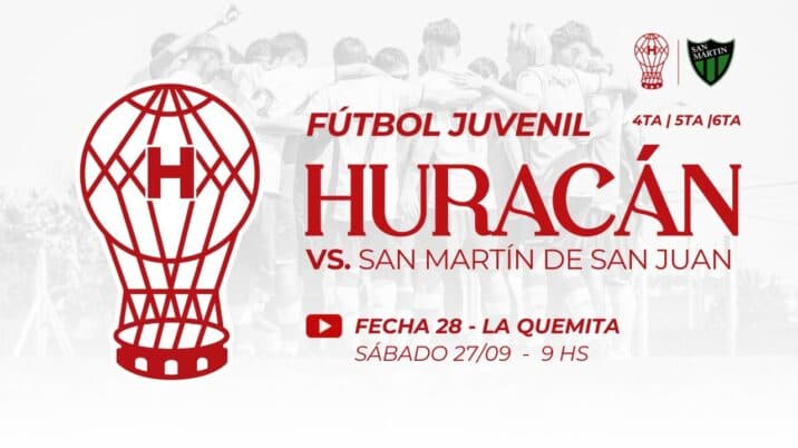 Juveniles: Huracán vs San Martín de San Juan
