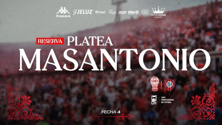 Reservas de la platea Masantonio para el clásico